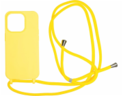 MOBILE ORIGIN Pouzdro Lanyard Case - Pouzdro se šňůrkou, žluté pro iPhone 14 Pro