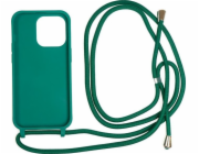 MOBILE ORIGIN Pouzdro Lanyard Case - Pouzdro se šňůrkou, tmavě zelené pro iPhone 14 Pro