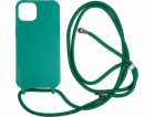 MOBILE ORIGIN Tmavě zelený kryt Lanyard pro iPhone 14