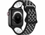 Beline Silikonový řemínek pro Apple Watch 42/44/45/49 mm, černý/bílý, s krabičkou