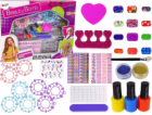 LeanToys Sada na zdobení nehtů , samolepky na nehty, šabl...