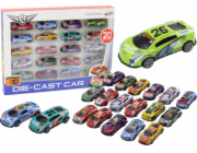 LeanToys Sada autíček Pružiny Sportovní Závodní Auta 1:64 20 dílků