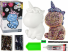 LeanToys Jednorožec DIY stavebnice Diamanty Krystaly Hnědá