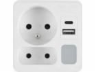 Plastrol DVOJITÝ ROZDĚLOVAČ S LAMPOU 1x USB + 1x USB C