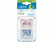 Dr Browns Dr. Browns PV12007 PREVENT PINK ILLUMINANTNÍ ORTODONTICKÝ VZOR 2 KS 0-6