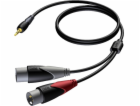 Procab Kabel Jack 3,5 mm - XLR x2 1,5 m černý (CLA712/1.5)
