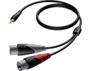 Procab Kabel Jack 3,5 mm - XLR x2 1,5 m černý (CLA712/1.5)