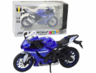 LeanToys Sportovní motocykl Kovová světla Zvuky Tmavě mod...