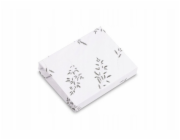 Sensillo POTISKOVÉ NAPADACÍ PROSTĚRADLO ZELENÁ VĚTVIČKA 60X120CM