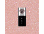 Semilac Smart Extend hybridní lak na nehty s třpytivými třpytkami, jemně béžový č. 804 7 ml