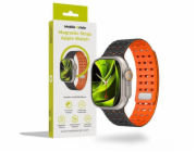 Mobile Origin Magnetický řemínek , černý/oranžový -AW Ultra 2/1 (49 mm) 9/8/7 (45 mm)/6/SE/5/4 (44 mm)/3/2/1 (42 mm)