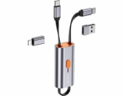 Usams Adaptér USB-C - USB-C, stříbrný (Usas001132)