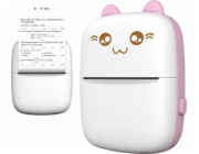 Hurtel Termotiskárna štítků Mini Cat s Bluetooth a Fun Print, stažení do telefonu, růžová Termotiskárna štítků Mini Cat s Bluetooth a Fun Print, stažení do telefonu, růžová