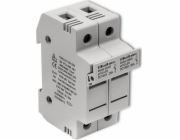 Qoltec Pojistková patice + DC pojistka | 2P | 1000V | 20A | 10x38 | solární