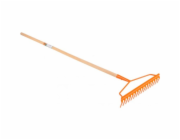 Flo 16hroté kovové hrábě 130 cm s rámem (35759)