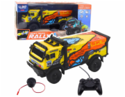 LeanToys RC Truck Dálkové ovládání Zvuky Žluté LEAN Toys