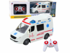 LeanToys Dálkové ovládání Sanitka RC Světla Zvuky 1:20 Bílá
