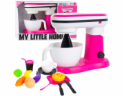LeanToys Kuchyňský robotický mixér, hračka pro děti, příslušenství, ovoce, růžová
