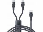 Yesido USB kabel CA87 Type-C 2v1 100W 1,4m, ČERNÁ