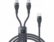 Yesido USB kabel CA87 Type-C 2v1 100W 1,4m, ČERNÁ