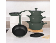 Sada nádobí s titanovým povrchem 10 ks Matte green Collection BH-8207