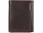 Carhartt Peněženka Oil Tan Trifold tmavě hnědá