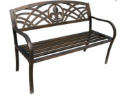 DOMOLETTI Lavice MASTERJERO IRON HS0822IB, hnědá, 123×43×88 cm