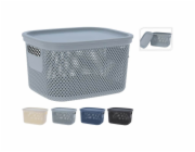 Úložný plastový koš s víkem 6 litrů béžová KO-027000190bezo