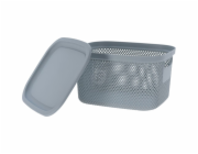 Úložný plastový koš s víkem 6 litrů černá KO-027000190cern