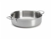 Hrnec de Buyer, 3612.28, ALCHIMY, nízký, nerezový, průměr 28 cm, objem 3,8 l, zahnutý okraj, 2 ouška