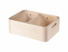 Sada dřevěných úložných boxů 3 ks přírodní KO-KR8000160