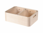 Sada dřevěných úložných boxů 3 ks přírodní KO-KR8000160
