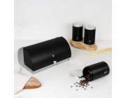 Chlebník a sada dóz na potraviny 4 ks Matte Black Collection BH-6733