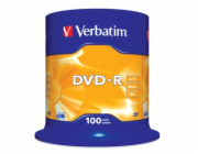 VERBATIM DVD-R(100-Pack)Spindl/MattSlvr/16x/4.7GB