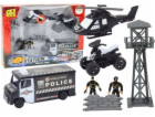 LeanToys policejní sada čtyřkolka figurky vrtulník světla...