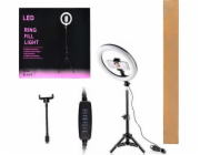 NoName ECOBOX LED PRSTENOVÁ LAMPA SELFIE KROUŽEK 26 CM MAKE-UP STATIV 220 CM