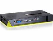 LevelOne 4-Port USB KVM Switch with Audio (Black Edition) - včetně kabelů