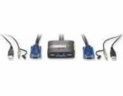 LevelOne 2 Port USB Kabel KVM-Switch - včetně kabelů