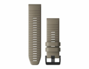 Silikonový pásek na zápěstí QuickFit 26 (písková / černá přezka) (010-12864-02)