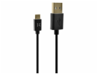 FIXED 1m microUSB kabel,černý FIXD-UM-BK