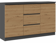 2D3S komoda 120x30x75 cm antracit/artisan
