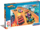 Delione Clementoni Hot Wheels, 62 cm x 42 cm, 24 dílů.