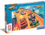 Delione Clementoni Hot Wheels, 62 cm x 42 cm, 24 dílů.