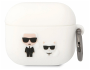 Karl Lagerfeld Karl Lagerfeld KLACA3SILKCW kryt AirPods 3 bílý/bílý Silikon Karl & Choupette