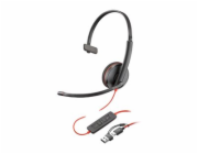 HP Poly Blackwire 3210 - Blackwire 3200 Series - náhlavní souprava - náhlavní - kabelové - USB-C - černá - certifikováno UC