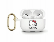 Sourcing Hello Kitty HKAP23DKHSH silikonový kryt pro Airpods Pro 2 (2022/2023) bílý/bílý 3D kočičí hlava