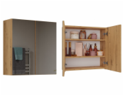 ZÁVĚSNÁ KOUPELNOVÁ SKŘÍŇKA S ZRCADLEM, DUB 22X60X60