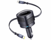 Baseus Enjoyment Max autonabíječka s USB-C + Lightning kabely 60W černá