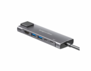 Kruger&Matz Adaptér (HUB) USB typu C na HDMI/2x USB 3.0/2x USB typu C/RJ45
