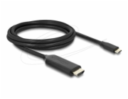 Delock - Kabel adaptéru - USB-C s piny (male) do HDMI s piny (male) - 2 m - cerná - podpora 4K144Hz (3840 x 2160), podpora 8K60Hz (7680 x 4320), podpora režimu DP Alt